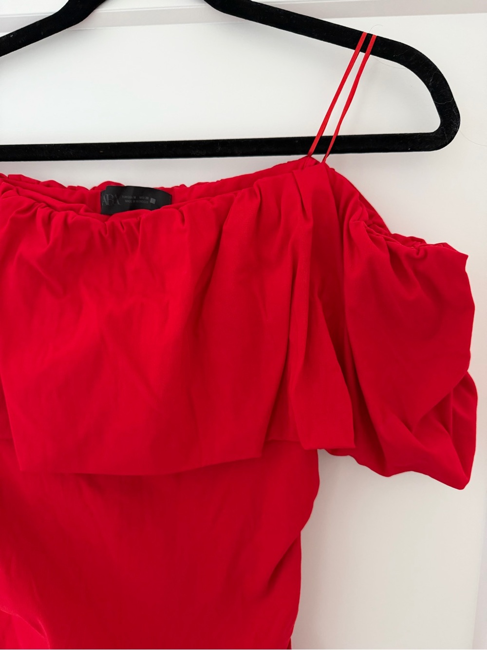 Zara Red Off-Shoulder Mini Dress - Picture 3 of 5